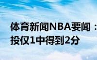 体育新闻NBA要闻：手感奇差霍勒迪半场11投仅1中得到2分