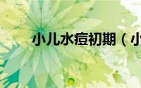 小儿水痘初期（小儿水痘初期症状）