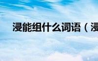 浸能组什么词语（浸能可以怎样组词语）