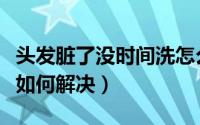 头发脏了没时间洗怎么办（头发脏了没时间洗如何解决）