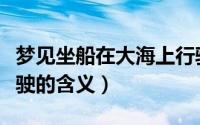 梦见坐船在大海上行驶（梦见坐船在大海上行驶的含义）