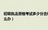 初级执法资格考试多少分合格（初级执法资格考试不及格怎么办）