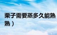 栗子需要蒸多久能熟（栗子需要蒸多长时间能熟）