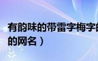 有韵味的带雷字梅字的昵称（有韵味的带梅字的网名）
