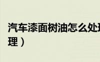 汽车漆面树油怎么处理（汽车漆面树油如何处理）