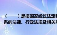 （　　）是指国家经过法定程序制定的,用于调整国家预算关系的法律、行政法规及相关规章制度