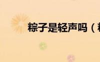 粽子是轻声吗（粽子是不是轻声）