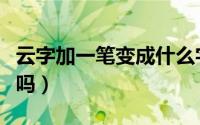 云字加一笔变成什么字（云字加一笔变成去字吗）