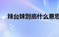 辣台妹到底什么意思 辣台妹是什么意思 