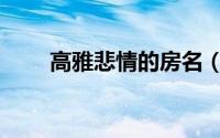 高雅悲情的房名（悲伤的房间名字）
