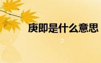 庚即是什么意思（庚即怎么解释）