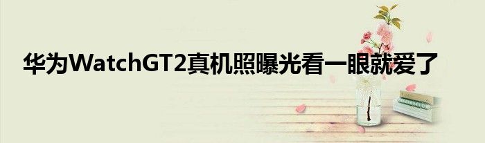 华为WatchGT2真机照曝光看一眼就爱了