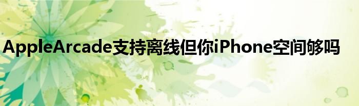 AppleArcade支持离线但你iPhone空间够吗