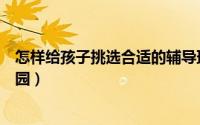 怎样给孩子挑选合适的辅导班（怎样给孩子挑选合适的幼儿园）