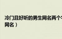 冷门且好听的男生网名两个字（好听又冷门的两个字的名字网名）