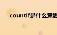 countif是什么意思（countif的意思）