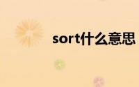 sort什么意思（sort的意思）