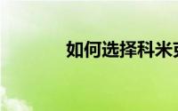 如何选择科米克和暗影侦探？