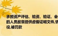 承担资产评估、验资、验证、会计、审计、法律服务等职责的中介组织的人员故意提供虚假证明文件,情节严重的,处（　　）有期徒刑或者拘役,被罚款