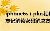 iphone6s（plus锁屏密码忘了 苹果6s plus忘记解锁密码解决方法）