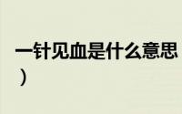 一针见血是什么意思（一针见血的出处和事例）