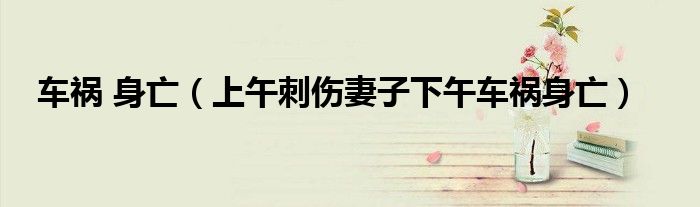 车祸 身亡（上午刺伤妻子下午车祸身亡）
