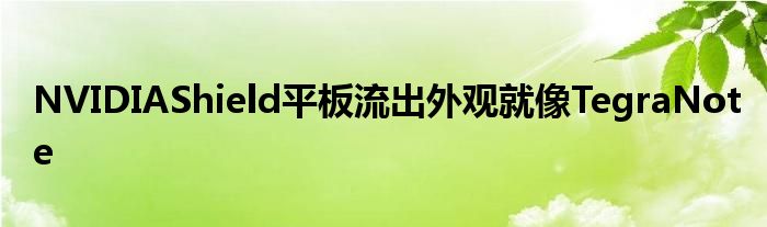 NVIDIAShield平板流出外观就像TegraNote