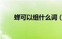 蝉可以组什么词（蝉可以怎样组词）