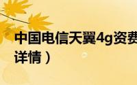 中国电信天翼4g资费标准（天翼4g套餐资费详情）