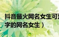 抖音最火网名女生可爱两个字（抖音可爱两个字的网名女生）