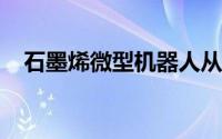 石墨烯微型机器人从被污染的水中吸吮铅
