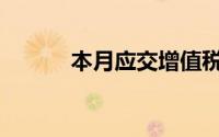 本月应交增值税金额为人民币()
