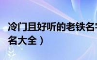 冷门且好听的老铁名字（好听冷门不会撞的网名大全）