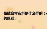 貂绒窗帘布料是什么样的（荷兰绒绒布窗帘和貂绒绒布窗帘的区别）