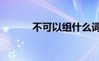 不可以组什么词（不如何组词）