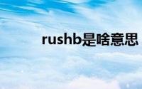 rushb是啥意思 rushb是什么梗 