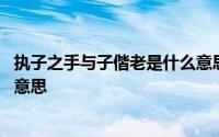 执子之手与子偕老是什么意思 “执子之手与子偕老”是什么意思 