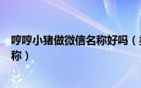 哼哼小猪做微信名称好吗（类似哼哼小猪一样可爱的微信名称）