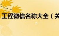 工程微信名称大全（关于建筑工程好听网名）