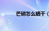芒硝怎么晒干（芒硝如何晒干）