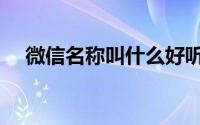 微信名称叫什么好听（最好听微信名字）