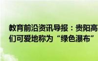 教育前沿资讯导报：贵阳高校爬山虎占领9层图书馆被网友们可爱地称为“绿色瀑布”
