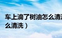 车上滴了树油怎么清洗（车上的树油和树脂怎么清洗）