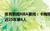 体育新闻NBA要闻：卡梅隆-约翰逊季后赛跻身180俱乐部近25年第4人