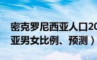 密克罗尼西亚人口2022总人数（密克罗尼西亚男女比例、预测）