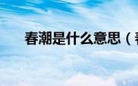 春潮是什么意思（春潮是什么意思呢）