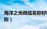 海洋之光微信名称好听吗（好听壮阔的微信名称）