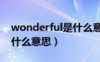 wonderful是什么意思（英语wonderful是什么意思）