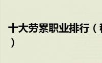 十大劳累职业排行（程序员上榜第三工资很高）