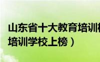 山东省十大教育培训机构排名（山东学府外语培训学校上榜）